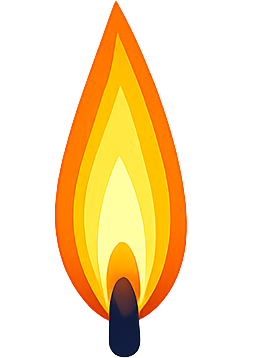 Magic candle flame